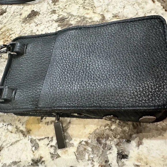 Black Leather Crossbody Bag - Picture 4 of 5